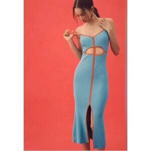 Anthropologie Siempre Knit Contrast Midi Dress